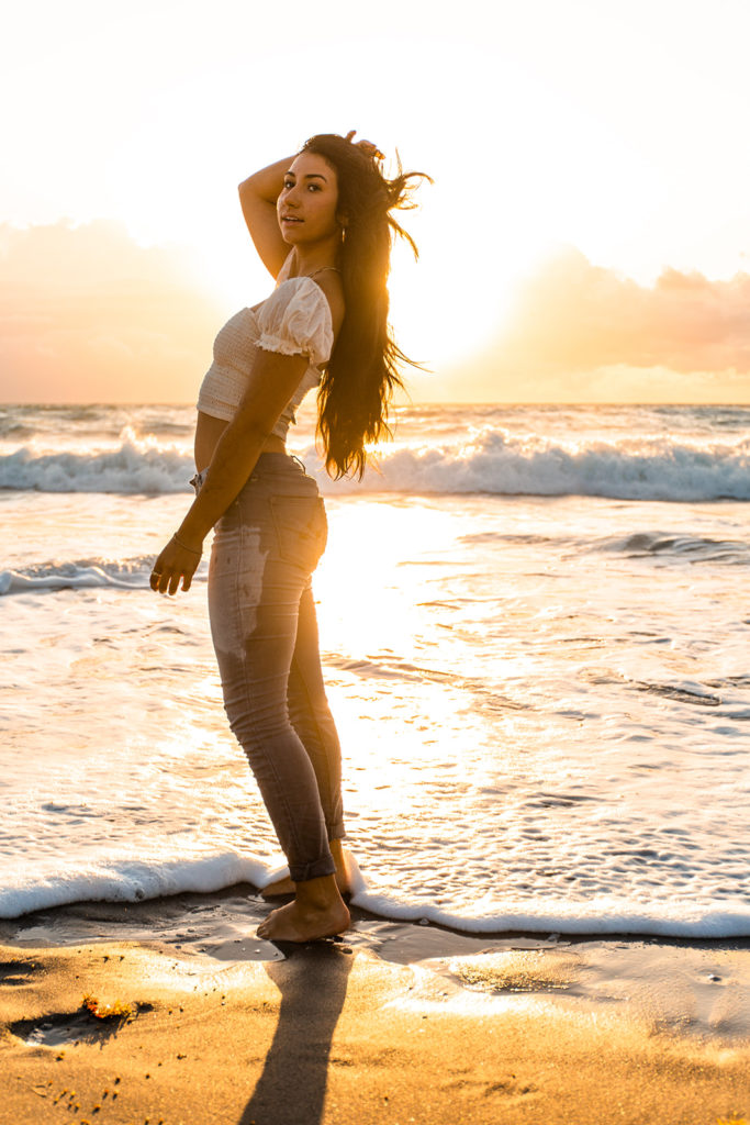 Senior Portrait Session at Juno Beach Pier by Sarah Stracuzzi Photography