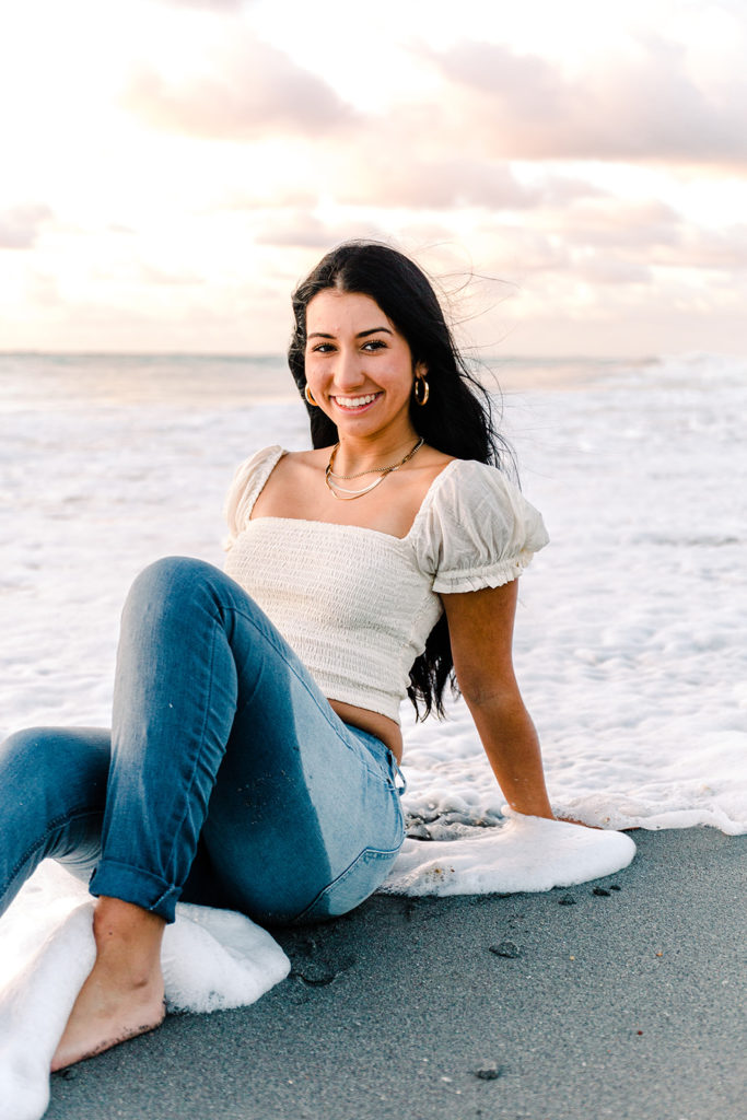 Senior Portrait Session at Juno Beach Pier by Sarah Stracuzzi Photography